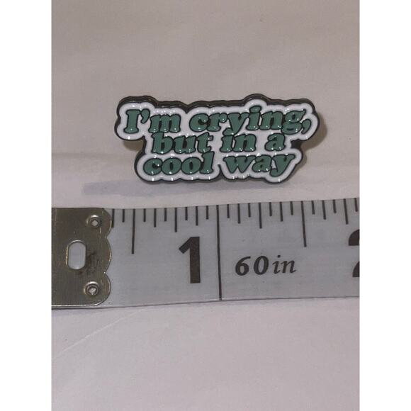 Crying In A Cool Way Thought Bubble Pin Brooch - Picture 1 of 1